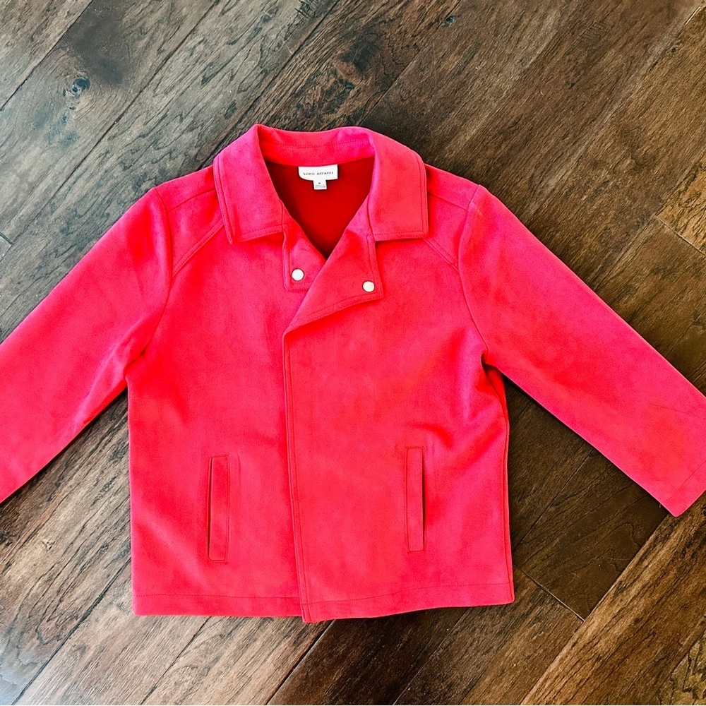 Soho Apparel Bright Red Pea Coat - Picture 6 of 6